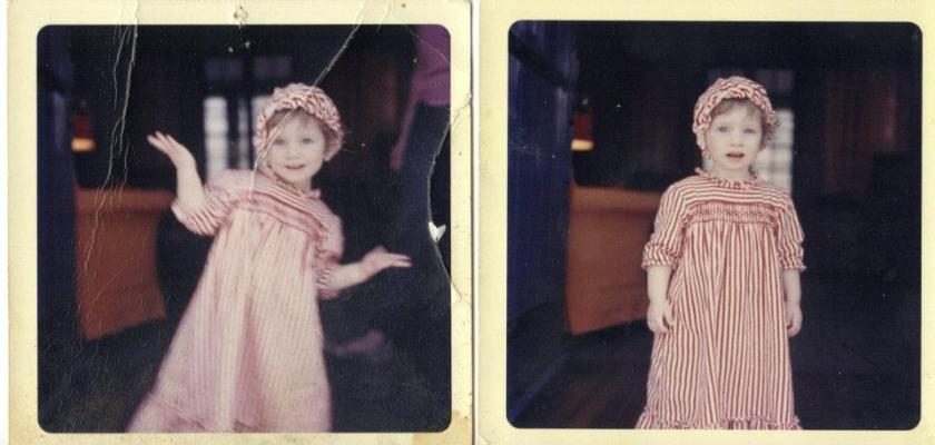 Laurie at age two - nightgown dance